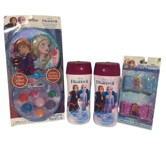 Disney Other - Disney: Frozen II, 4 pc bundle. Bows, lip Gloss, shampoo, body wash. NEW